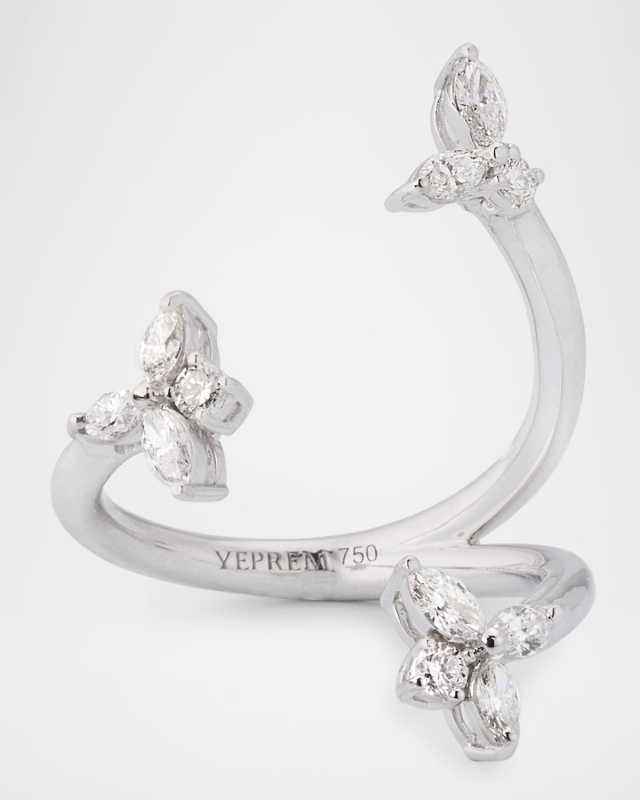 18K White Gold Multi-Diamond Pinky Ring